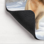 Belgische Tervuren Laat het sneeuwen Kerstmis Muismat (Hoek)