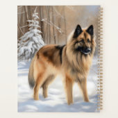 Belgische Tervuren Laat het sneeuwen Kerstmis Planner (Achterkant)