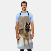 Belgische Tervuren Laat het sneeuwen Kerstmis Schort (Gedragen)