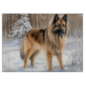 Belgische Tervuren Laat het sneeuwen Kerstmis Snijplank (Voorkant)