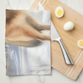 Belgische Tervuren Laat het sneeuwen Kerstmis Theedoek (Quarter Fold)