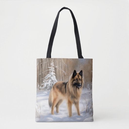 Belgische Tervuren Laat het sneeuwen Kerstmis Tote Bag (Voorkant)