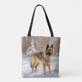Belgische Tervuren Laat het sneeuwen Kerstmis Tote Bag (Achterkant)