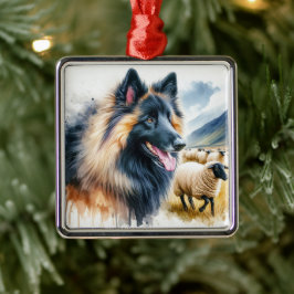 Belgische Tervuren Metalen Ornament