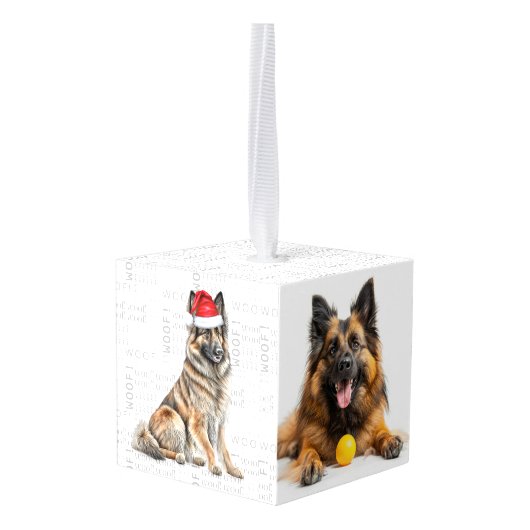 Belgische Tervuren naam twee foto kerstvakantie Decoratie (Achter hoekig)