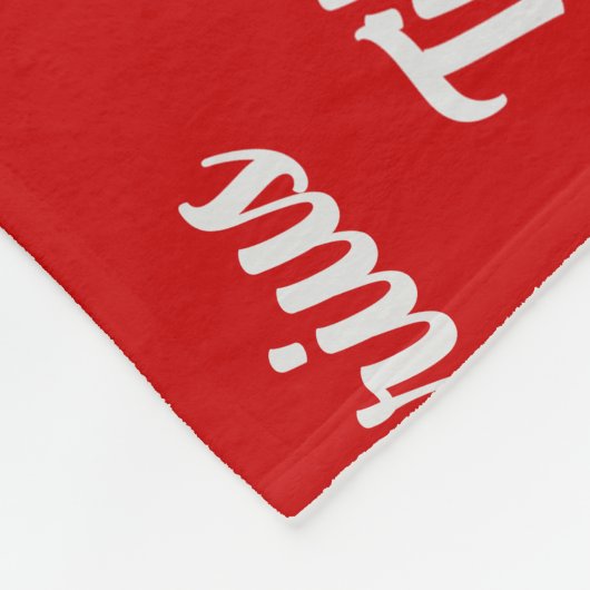 Belgische Tervuren op rode naam met kersthond Fleece Deken (Hoek)