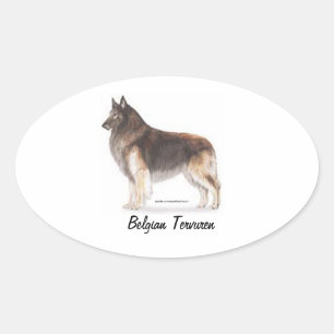 Belgische Tervuren Ovale Sticker
