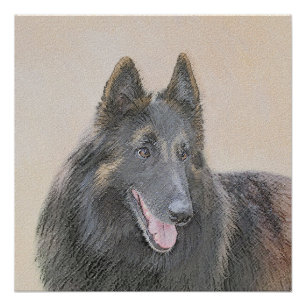 Belgische Tervuren Painting - Cute Original Dog Ar Perfect Poster