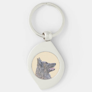 Belgische Tervuren Painting - Cute Original Dog Ar Sleutelhanger