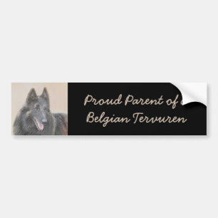 Belgische Tervuren schilderen - Cute Original Dog  Bumpersticker