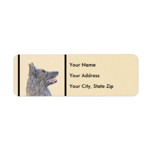 Belgische Tervuren schilderen - Cute Original Dog Etiket