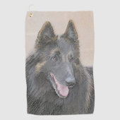 Belgische Tervuren schilderen - Cute Original Dog  Golfhanddoek (Voorkant)