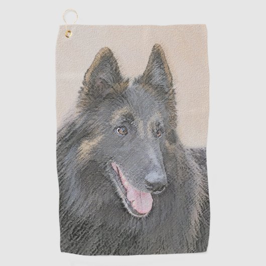 Belgische Tervuren schilderen - Cute Original Dog  Golfhanddoek (Voorkant)