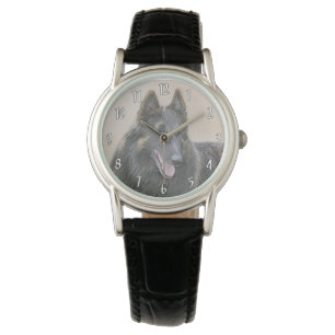 Belgische Tervuren schilderen - Cute Original Dog Horloge