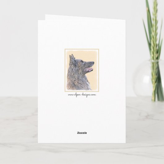 Belgische Tervuren schilderen - Cute Original Dog Kaart (Achterkant)