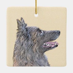Belgische Tervuren schilderen - Cute Original Dog  Keramisch Ornament