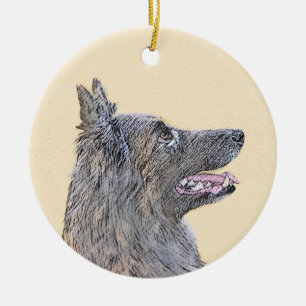 Belgische Tervuren schilderen - Cute Original Dog  Keramisch Ornament