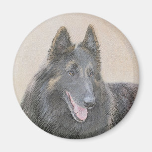 Belgische Tervuren schilderen - Cute Original Dog Magneet