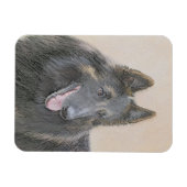 Belgische Tervuren schilderen - Cute Original Dog  Magneet (Horizontaal)