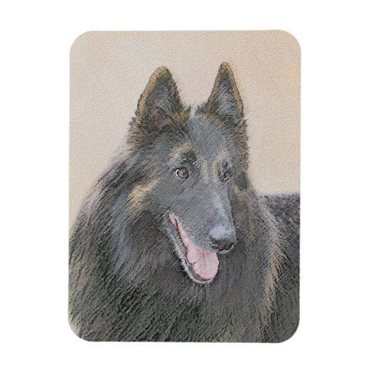 Belgische Tervuren schilderen - Cute Original Dog  Magneet (Verticaal)