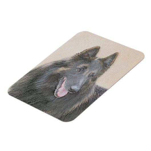 Belgische Tervuren schilderen - Cute Original Dog Magneet (Linkerzijde)
