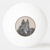 Belgische Tervuren schilderen - Cute Original Dog  Pingpongbal (Achterkant)