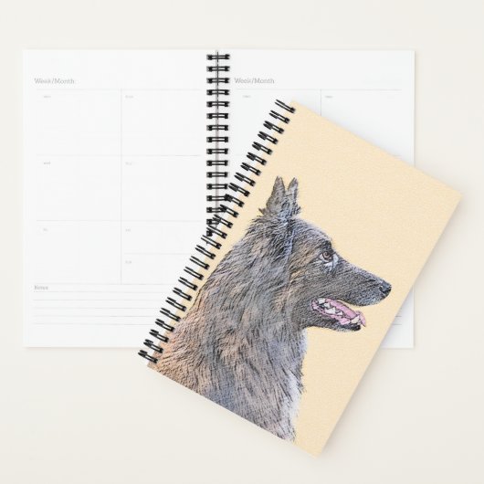 Belgische Tervuren schilderen - Cute Original Dog  Planner (Display)