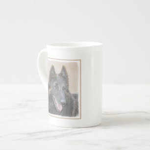 Belgische Tervuren schilderen - Cute Original Dog  Porselein Kop
