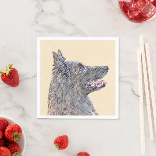 Belgische Tervuren schilderen - Cute Original Dog Servet (Insitu)
