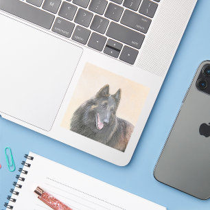 Belgische Tervuren schilderen - Cute Original Dog  Sticker