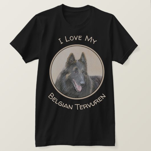 Belgische Tervuren schilderen - Cute Original Dog  T-shirt (Design voorkant)