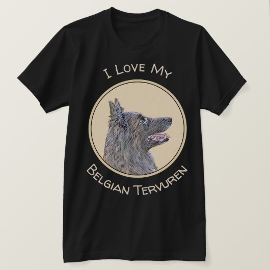 Belgische Tervuren schilderen - Cute Original Dog  T-shirt (Design voorkant)