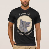 Belgische Tervuren schilderen - Cute Original Dog  T-shirt (Voorkant)