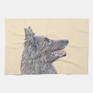 Belgische Tervuren schilderen - Cute Original Dog Theedoek