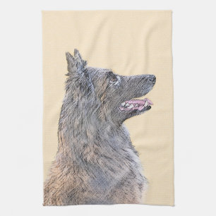Belgische Tervuren schilderen - Cute Original Dog Theedoek
