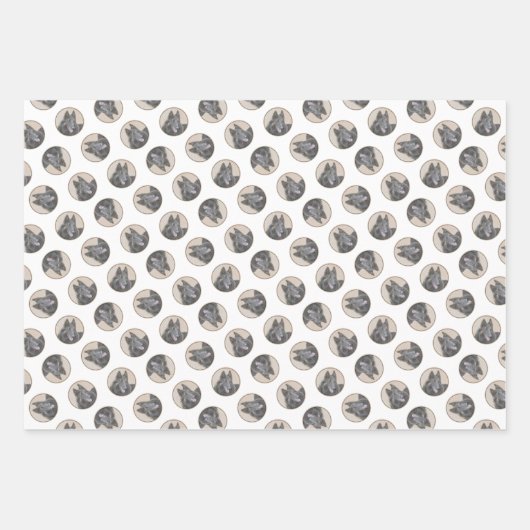 Belgische Tervuren Shepherd Fawn Schilderen Hond A Inpakpapier Vel (Voorkant 2)