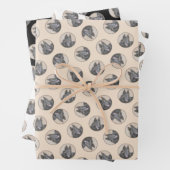 Belgische Tervuren Shepherd Fawn Schilderen Hond A Inpakpapier Vel (In situ)