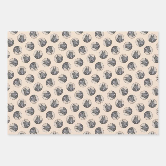 Belgische Tervuren Shepherd Fawn Schilderen Hond A Inpakpapier Vel (Voorkant)