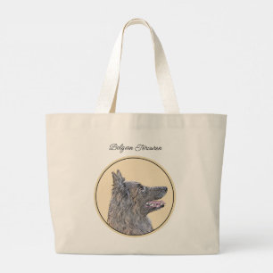 Belgische Tervuren Shepherd Mahogany Schilderkunst Grote Tote Bag