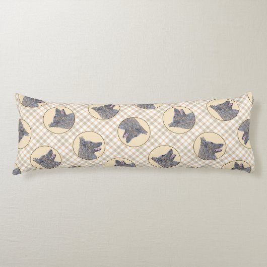 Belgische Tervuren Shepherd Mahogany Schilderkunst Lichaamskussen (Voorkant)