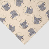 Belgische Tervuren Shepherd Mahogany Schilderkunst Tissuepapier (Detail)