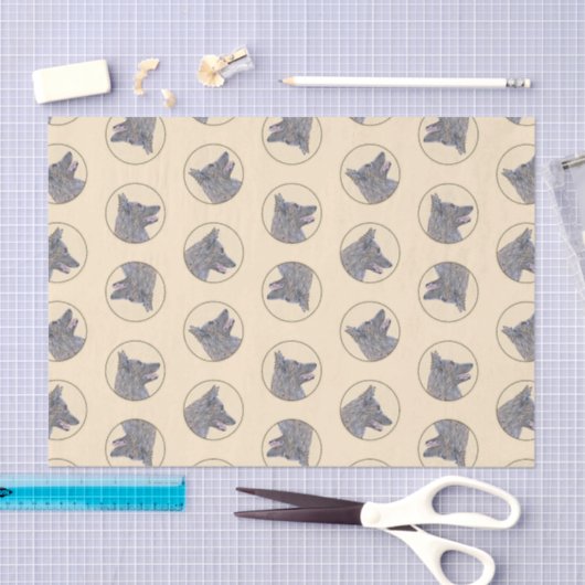 Belgische Tervuren Shepherd Mahogany Schilderkunst Tissuepapier (Craft)