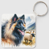 Belgische Tervuren Sleutelhanger (Achterkant)