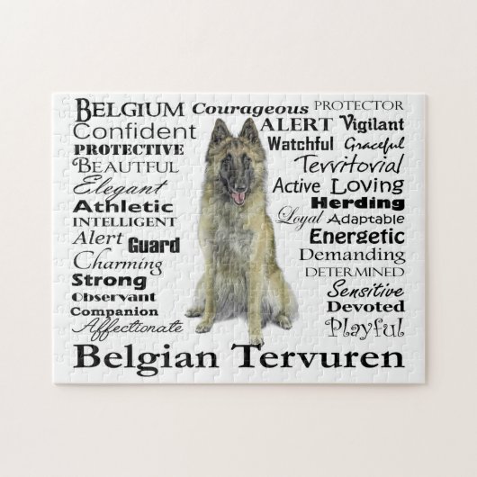 Belgische Tervuren Traits Puzzle Legpuzzel (Horizontaal)