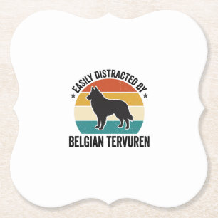 Belgische Tervuren Vintage Hond Liefhebber Shirt O Kartonnen Onderzetters