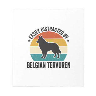 Belgische Tervuren Vintage Hond Liefhebber Shirt O Notitieblok