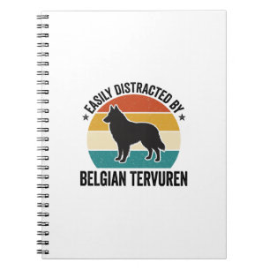 Belgische Tervuren Vintage Hond Liefhebber Shirt O Notitieboek