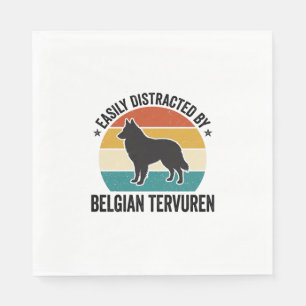 Belgische Tervuren Vintage Hond Liefhebber Shirt O Servet