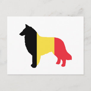 belgische tervuren vlag silhouette briefkaart
