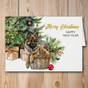 Belgische Tervurense Hond Rieten Mand Kerstboom